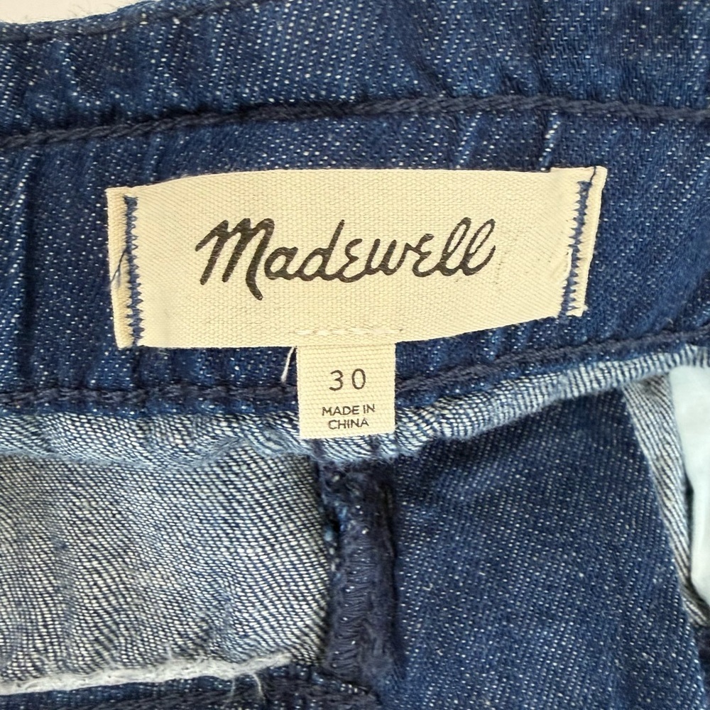 Madewell Dark Blue Wide-Leg Drawstring Jeans - Picture 9 of 9